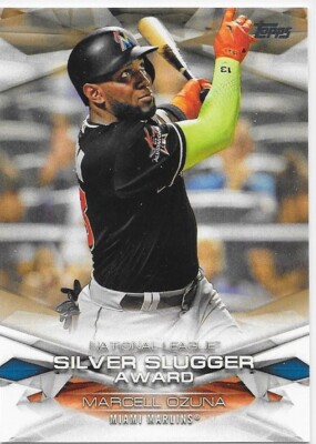 2018 Topps Series 1 MLB Awards GOLD /50 #MLBA-43 Marcell Ozuna - Marlins