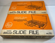 Vinatge NEW Logan Metal Deluxe 35mm Slide File 2"x2" Lot Of 2 No. 110 NIB R8