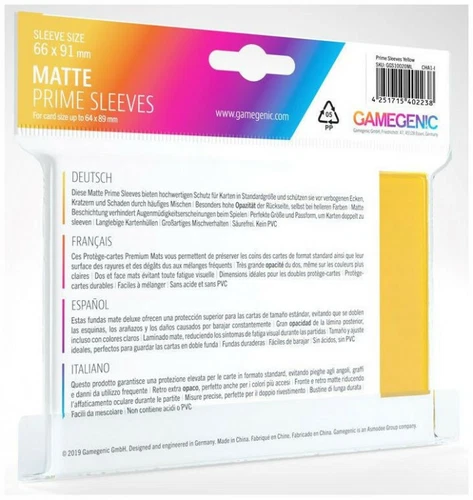 100 Gamegenic Matte Prime Standard Card Sleeves Deck Protectors 66mm x 91mm - Picture 11 of 25
