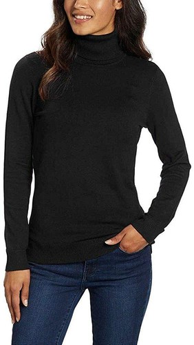 Andrew Marc Ladies' Turtleneck Top (Large, Black), Women's