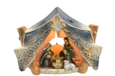 Tii Collections Nativity Scene Tealight Candleholder Manger Christmas Decoration