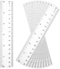 Ruler, 10 Pack Clear Plastic 15cm/6 Inch Drafting Tools,Clear Measuring Tool...