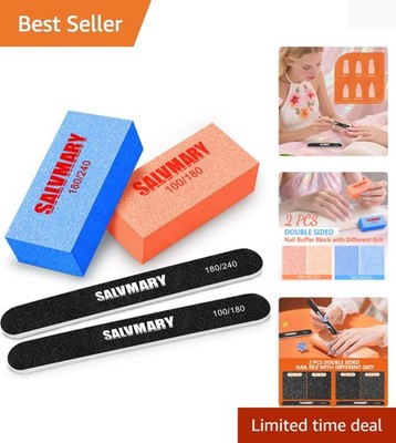 Stylish 4-Pc Nail Files & Buffers Set - Double-Sided for Perfect Nails