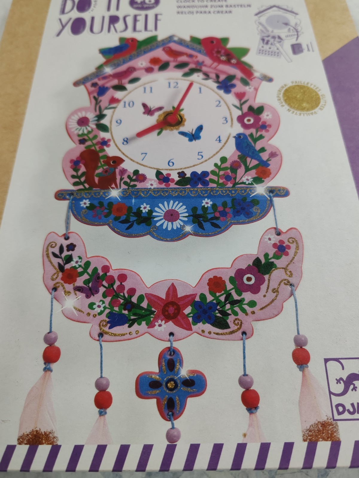 Djeco Multicolore Diy - Orologio Da Parete A Cucù - Immagine 2