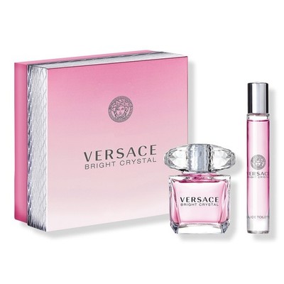 VERSACE BRIGHT CRYSTAL for Women 2 pcs SET 1.7 oz EDT Spray + 3.4 oz BODY LOTION