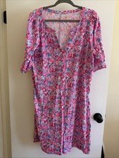 Lilly Pulitzer Easley T-Shirt Dress Women's Size XXL Aura Pink Baby Bloomer