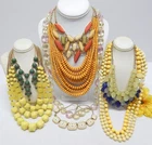 VINTAGE TO NOW FASHION/COSTUME JEWELRY NECKLACE LOT, ASSORTED TYPES & MATERIALS
