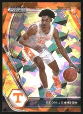 2021-22 Panini Prizm Orange Ice #7 Keon Johnson Rookie RC Card. rookie card picture