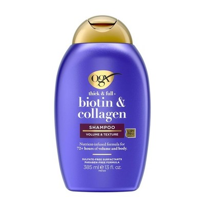 OGX Thick & Full + Biotin & Collagen Volumizing Shampoo, Nutrient-Infused Hair 