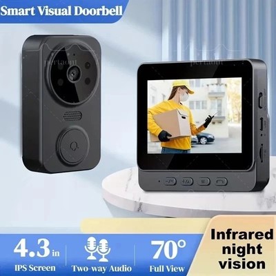 HD Smart Wireless Video Türklingel Kamera Gegensprechanlage Überwachungskamera Türklingel LCD