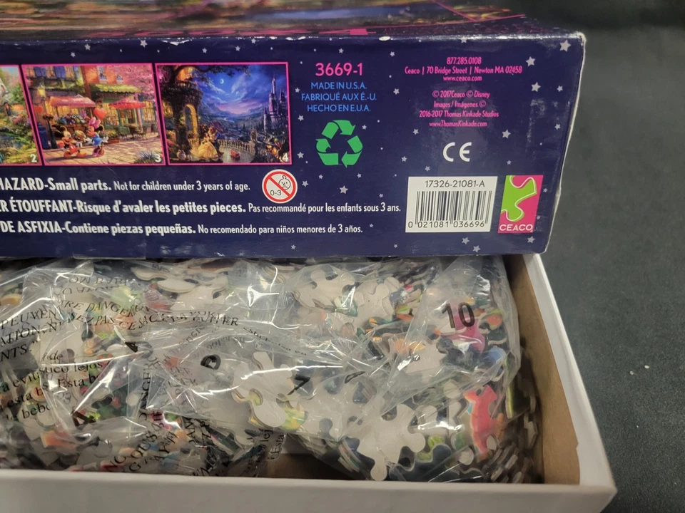 Lot of 3 Disney Thomas Kinkade 4 in 1 Puzzles New 3669-1 3666-1 & 3663-1 *READ* - Image 3 of 4