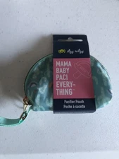 Itzy Ritzy Mama Baby Paci Everything Pacifier Pouches Holder Teal Pouch