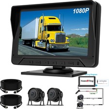 4Pin Backup Camera Night Vision KIT 7" HD Rear View Monitor For RV Truck Trailer