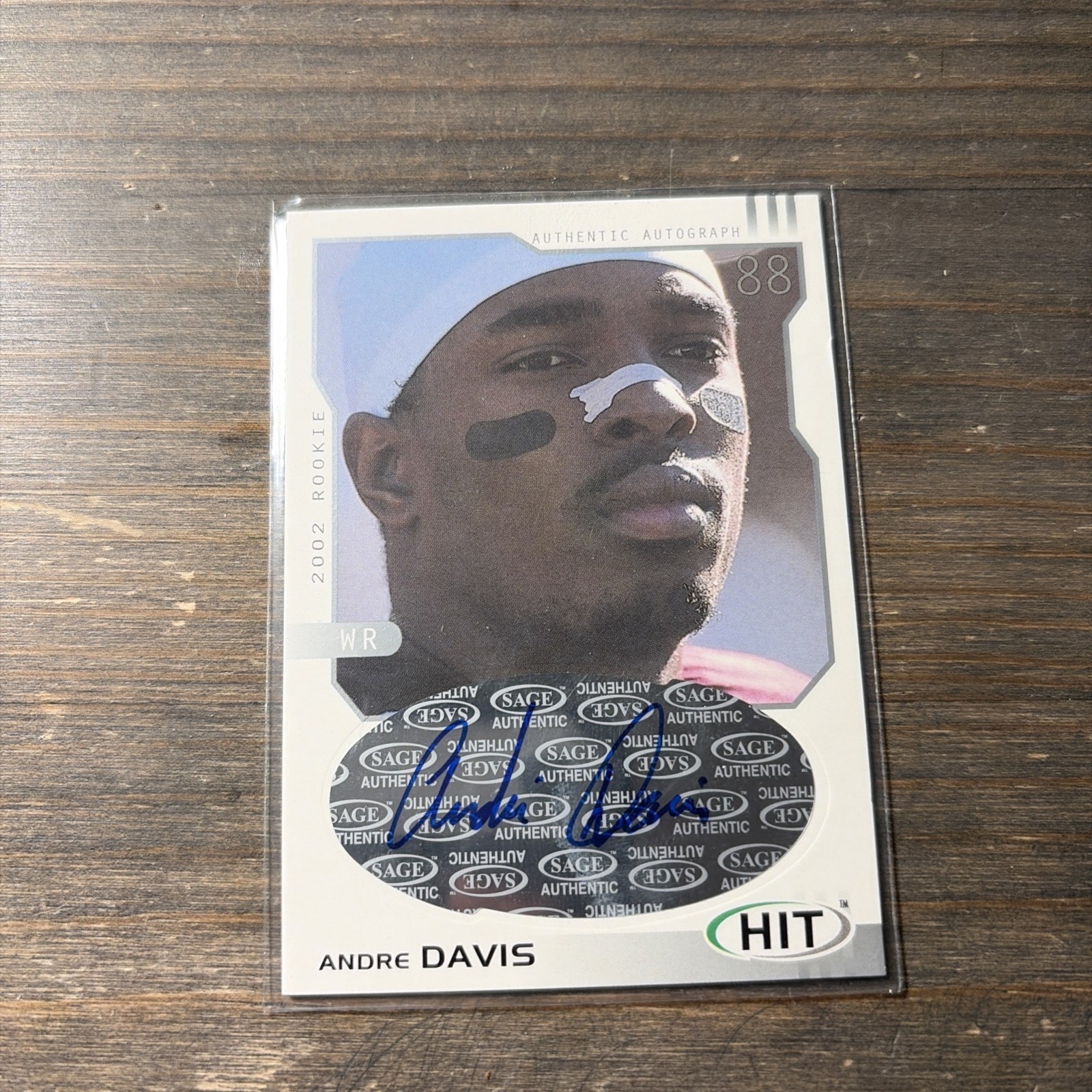 Andre' Davis SA-GE Hit Autographs #H44 Emerald