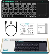 Rii K18 Wireless Multimedia Keyboard 3-LED Color Backlit