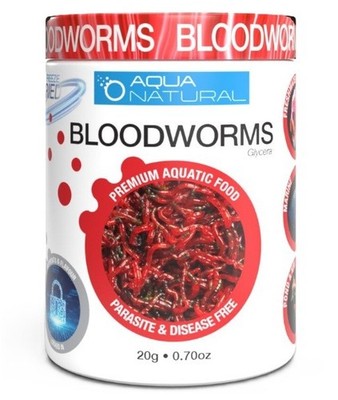 Pisces USA Aqua Natural Bloodworms Freeze Dried Fish Food 0.70 oz