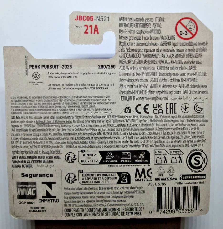 Hot Wheels - VW T3 Custom Van - Volkswagen T3 Bus - Peak Pursuit 2025 - JBC05 - Immagine 3 di 3