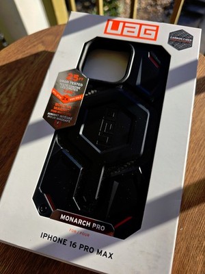 UAG Monarch Pro Case with MagSafe for Apple iPhone 16 Pro Max Black Carbon Fiber