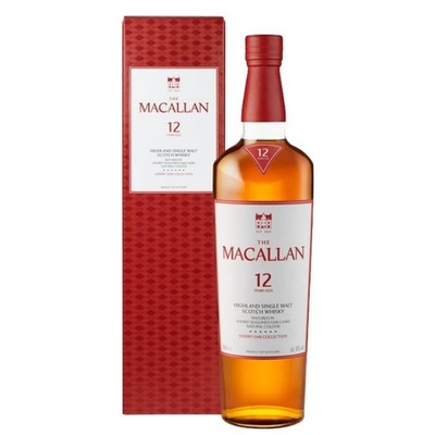 (121,29 /1,0l) The Macallan 12 Jahre Sherry Cask 0,7l  40% Vol.