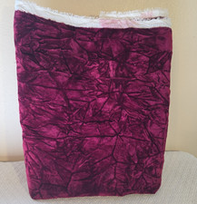 Fabric Faux Crushed Velvet Red Wine 56"X52"