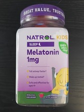 Natrol Kids Melatonin 1mg Sleep Support Gummies Raspberry 140 Count