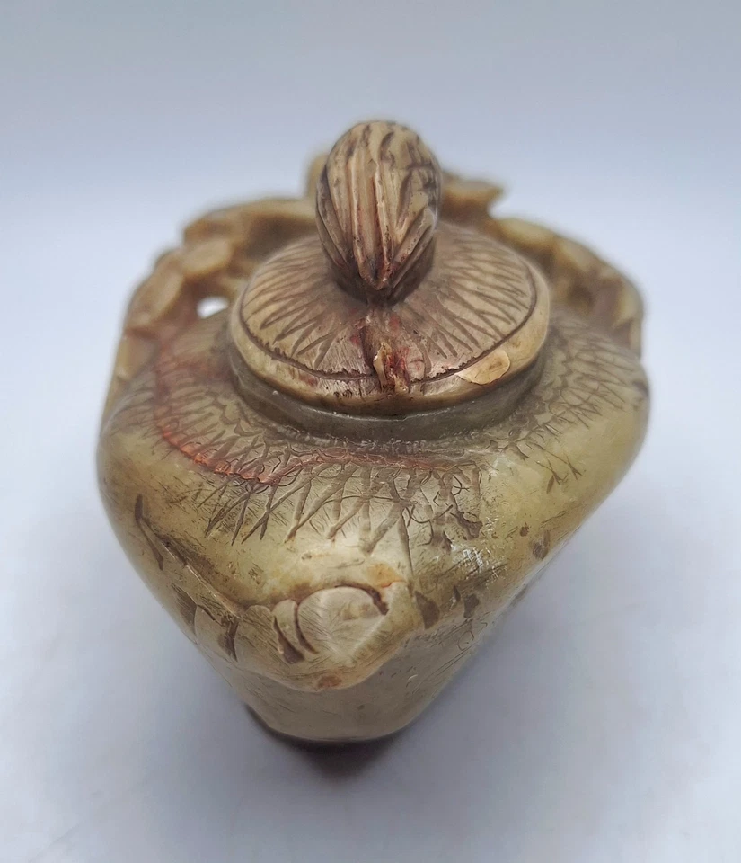 Quemador de incienso para tetera de piedra de jabón tallada china Foto 4 de 4