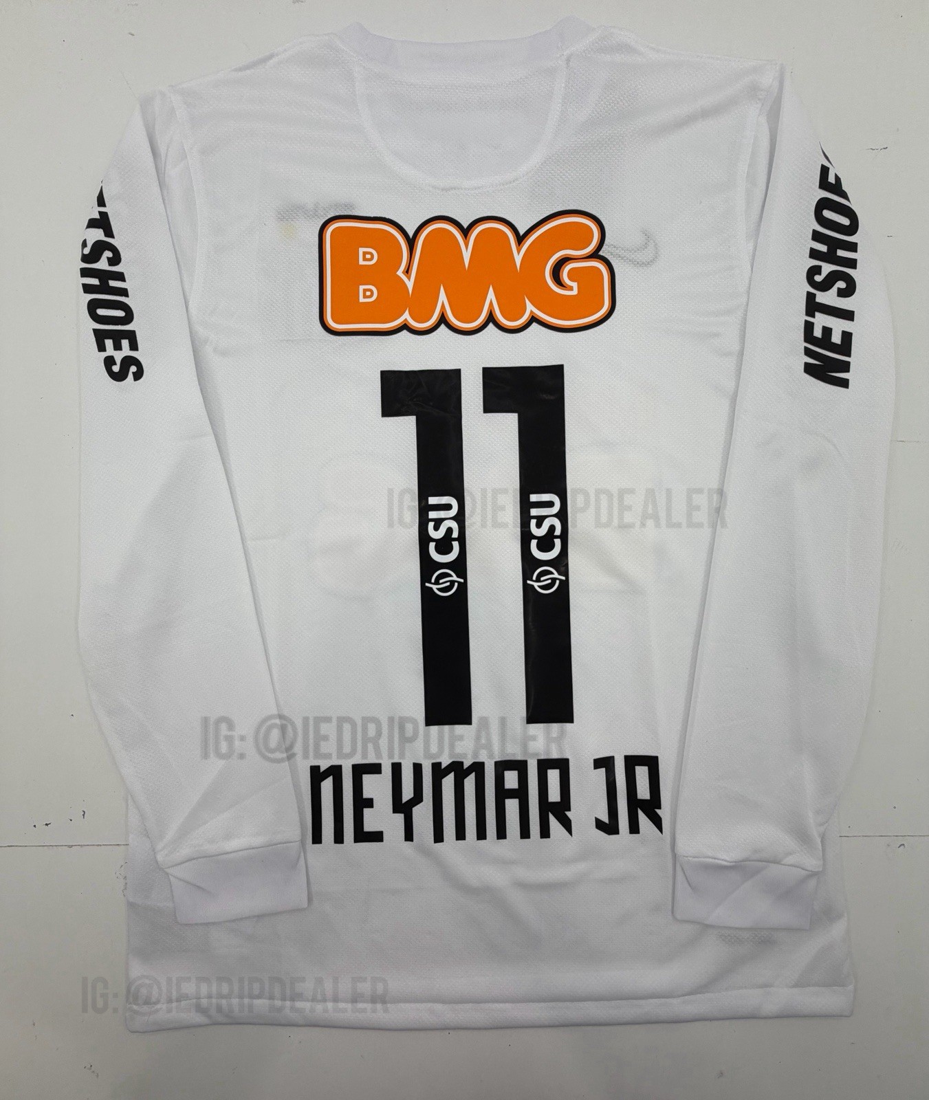 2012/13 Santos Retro Home Jersey Neymar #11 Long Sleeve Vintage Iconic White