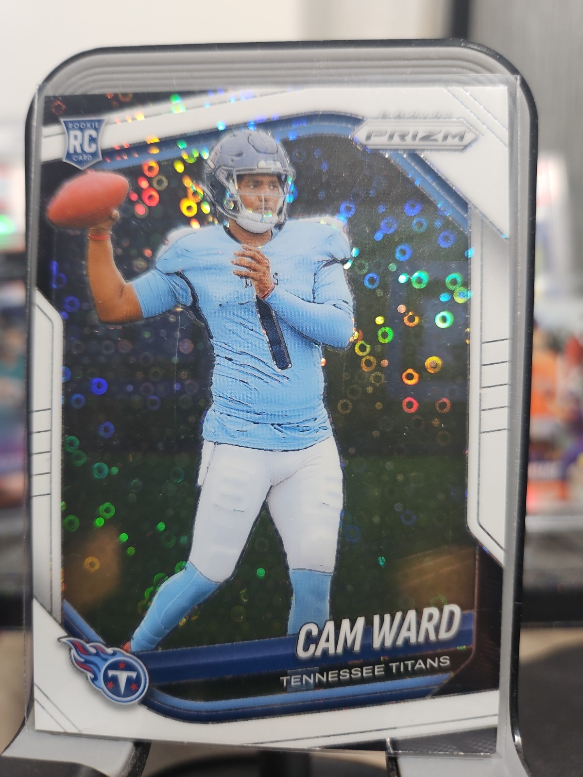 2025 Panini Prizm - Rookies Cam Ward #352 White Disco Prizm (RC) Titans