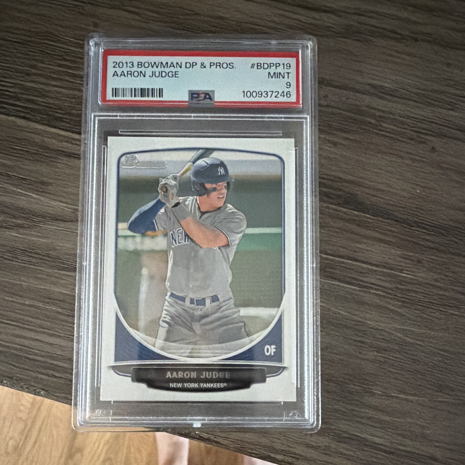 Aaron Judge RC #BDPP19 New York Yankees 2013 Bowman Draft Picks PSA 9