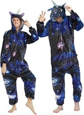 CASABACO Adult One Piece Unicorn Pajama Party, Costume Unisex, Halloween, Size S