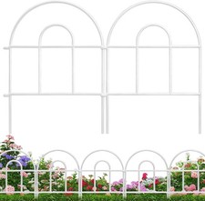 Decorative Garden Fence 32.5ft x 17in - 30 Pack Rustproof Metal No Dig Fence ...