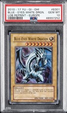 YU-GI-OH LEGEND OF BLUE EYES WHITE DRAGON REPRINT BLUE-EYES WHITE DRAGON PSA 10