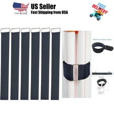 6Pcs 24" x 2" Nylon Heavy Duty Reusable Hook and Loop Cinch Straps, Adjustabl...