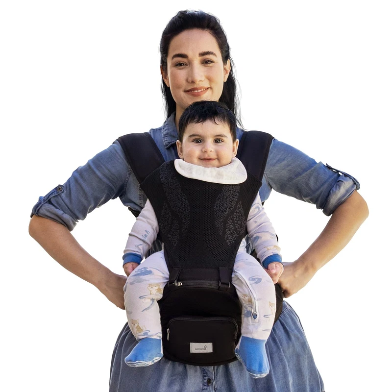 Grownsy 3D Knit Baby Carrier Hipseat Ultra Breathable Flexible Fit Safety
Opens in a new window or t