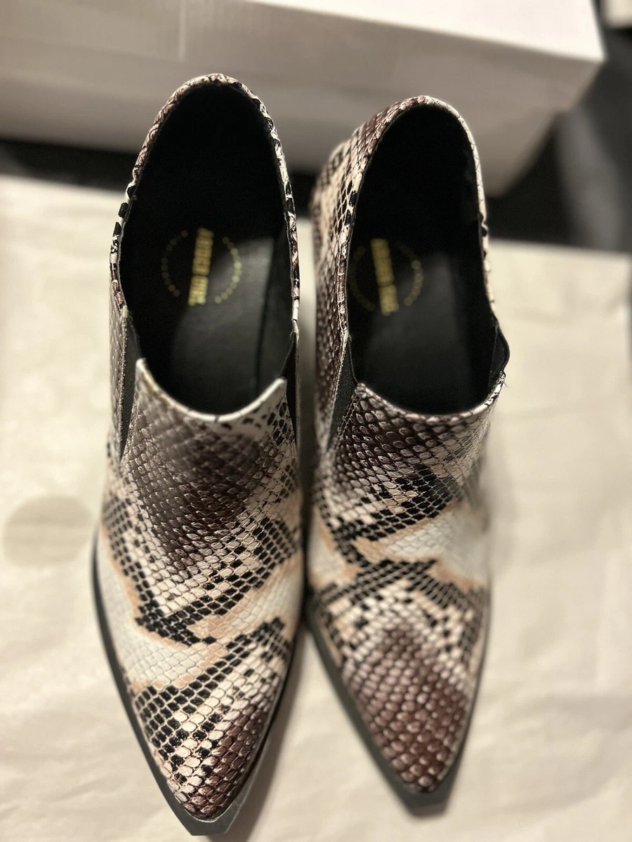 Faux snakeskin ankle booties cheap