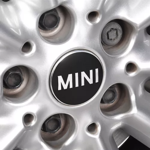 4x 56mm Für Mini Cooper Nabendeckel Nabenkappen Felgendeckel Badges Schwarz NEU - Bild 6 von 6