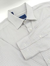 🇺🇲 David Donahue Mens 16.5x35 Multi Check Performance Trim Fit Dress shirt