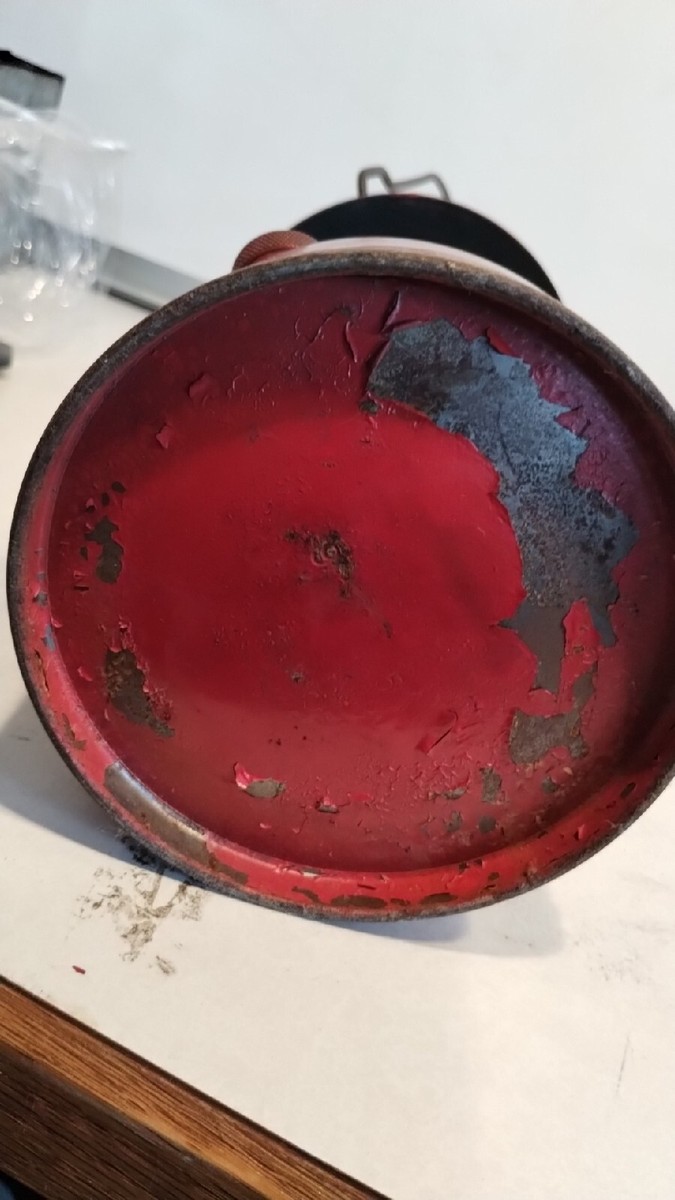 Vtg Coleman 1956 Lantern Red 200A - Sunrise - Pyrex Globe Vtg Coleman 1956 Lantern Red 200A - Sunrise - Pyrex Globe