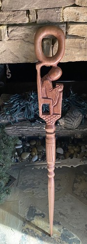 antique hand carved wood cane