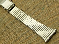 JB Champion NOS Vintage Stainless Watch Band Sliding Clasp 16mm Unused Bracelet