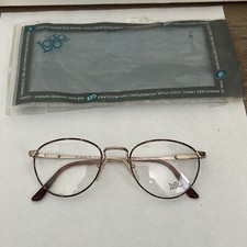 VTG NEW Logo Paris Gold Tortoise Metal Round Glasses 50-21-135 LM649