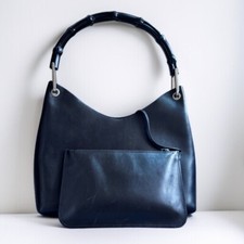 Gucci Handbag Bamboo Leather Authentic