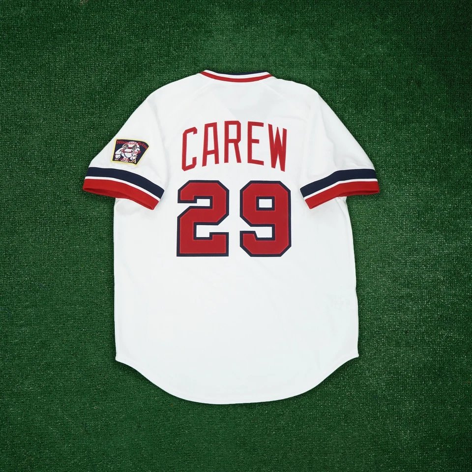 Rod Carew Mitchell & Ness 1977 Minnesota Twins Authentic Home White Jersey - Image 2 of 4