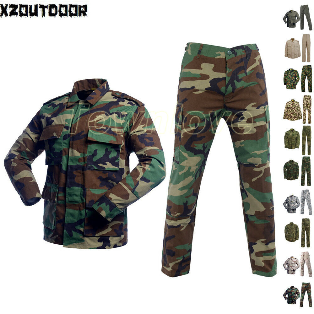 Mens Tactical jacket Pants US Army Military Hunting Combat BDU