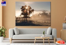 Sunrise in Yarra Valley on Winter Wall Canvas Home Decor Australian Made Quality