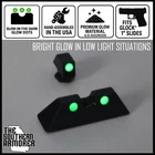 GLOW-IN-THE-DARK Night Sights for GLOCK® 17 19 19X 22 23 26 27 31 32 33 34 45 47