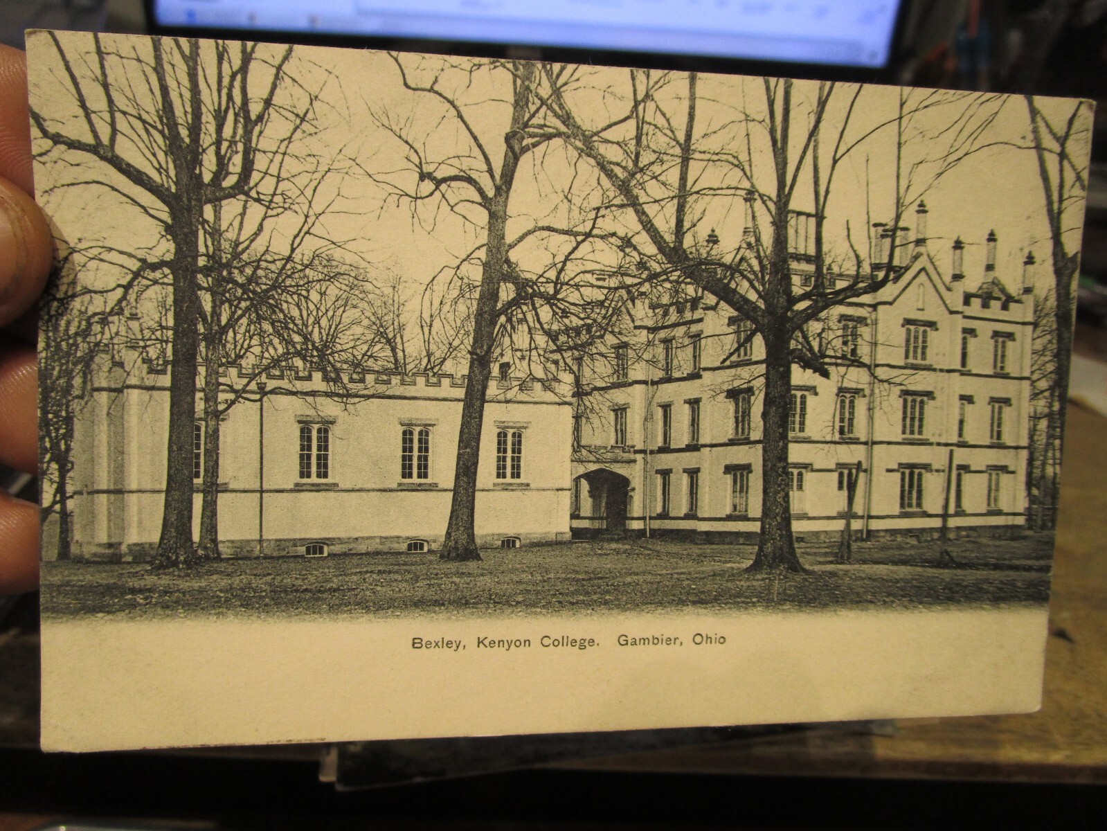 F1 Vintage Old OHIO Postcard GAMBIER Kenyon College Bexley Hall