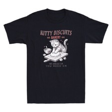 Kitty Biscuits We Knead Em You Need Em Funny Cat Baking Meme Retro Men's T-Shirt