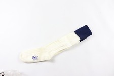 NOS Vintage 80s Sarna Youth Nylon Running Sport Hose Soccer Socks White Navy