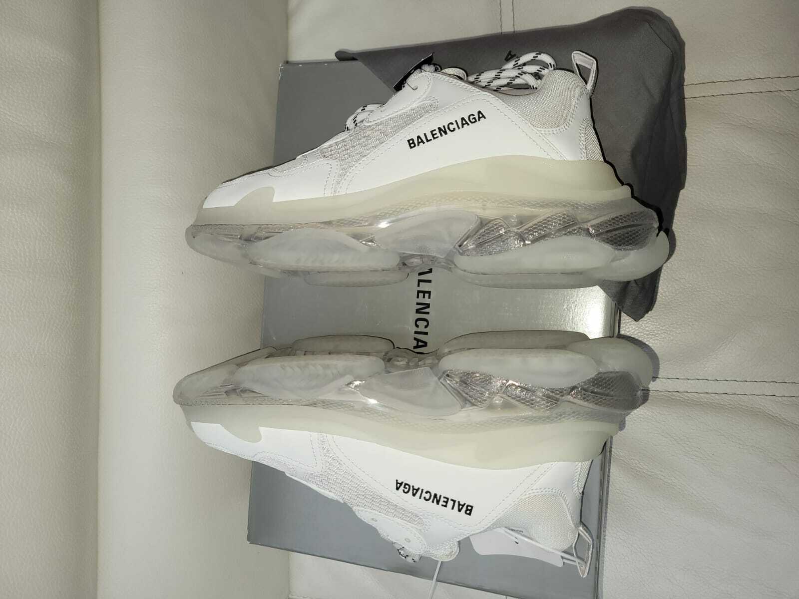 Men's Triple S Clear Sole Sneaker in White